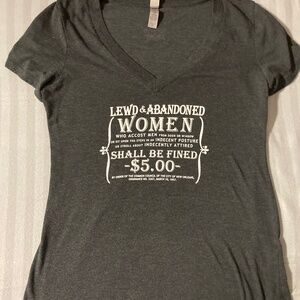 LEWD WOMEN old time sign tee shirt from NOLA New Orleans